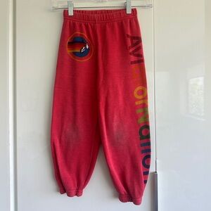 Aviator Nation Faded Red Kids Sweatpants!